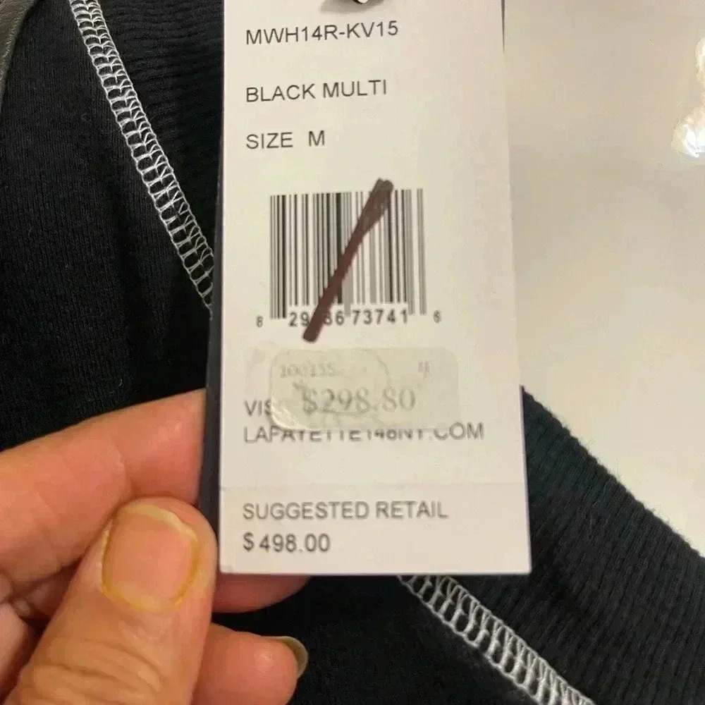 Lafayette 148 long vest Plaid Print leather edges Knee-length brand new with tag - Picture 9 of 13